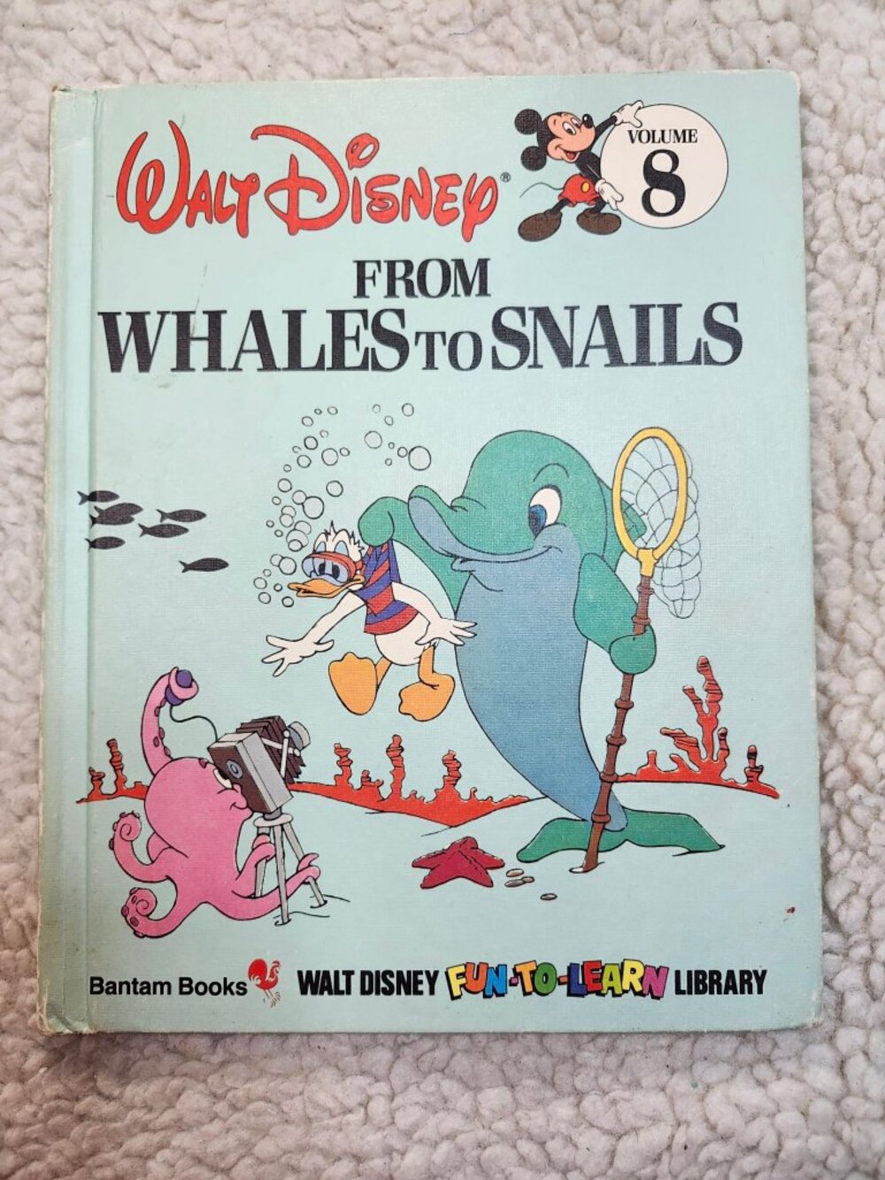 Walt Disney From Whales to Snails Volume 8 Bantam Childrens Picture Book 1983